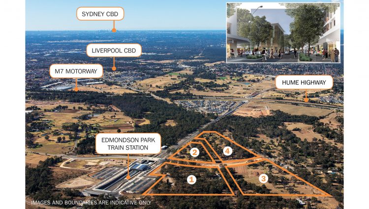 Edmondson Park Town Centre, Edmondson Park NSW - Aerial Photo