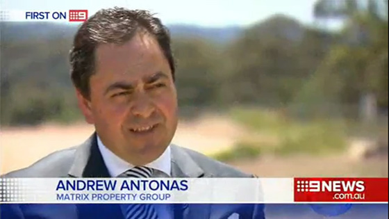 Andrew Antonas on 9 News